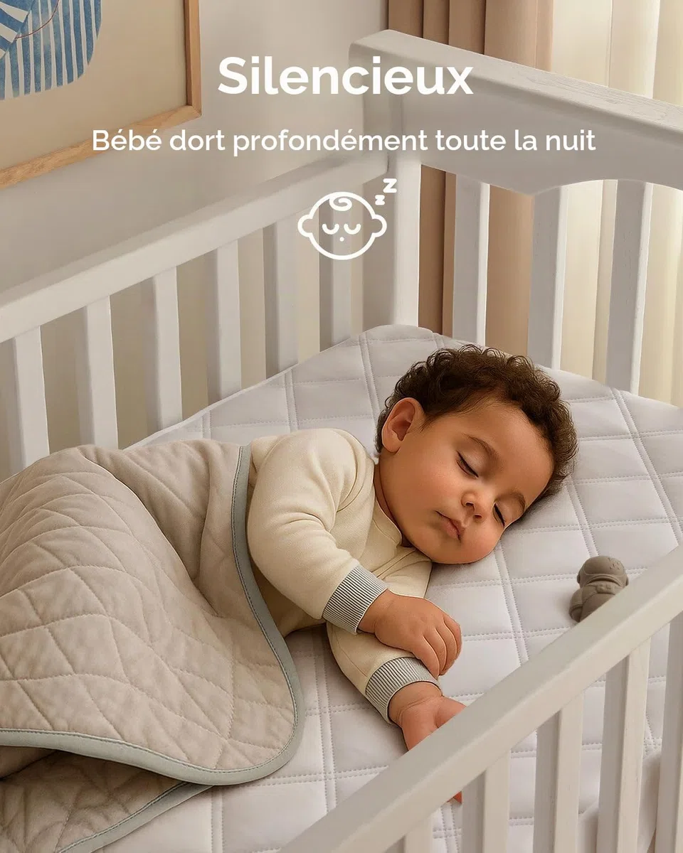 Yoofoss Protège Matelas Imperméable Bebe 50x90 Drap Housse Ajustable Protection de Matelas Bébé Amovible y Lavable pour Lit Berceau