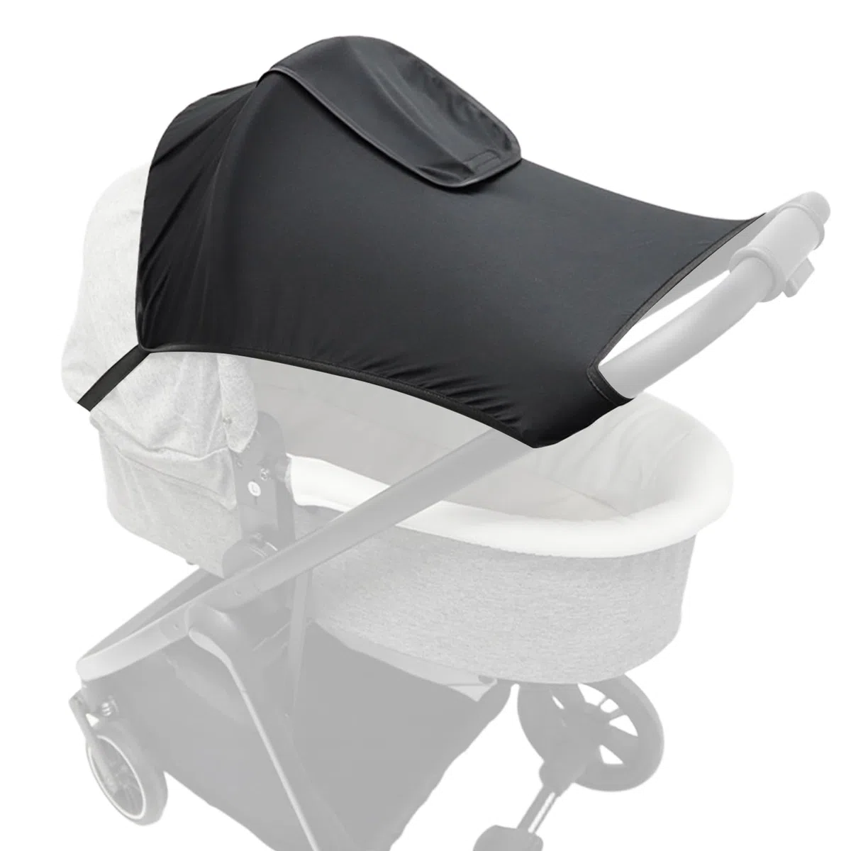 pare soleil poussette avec protection UV 50+ parasol poussette - capote poussette, protege soleil poussette avec hublot, Neutre et petit, Noir