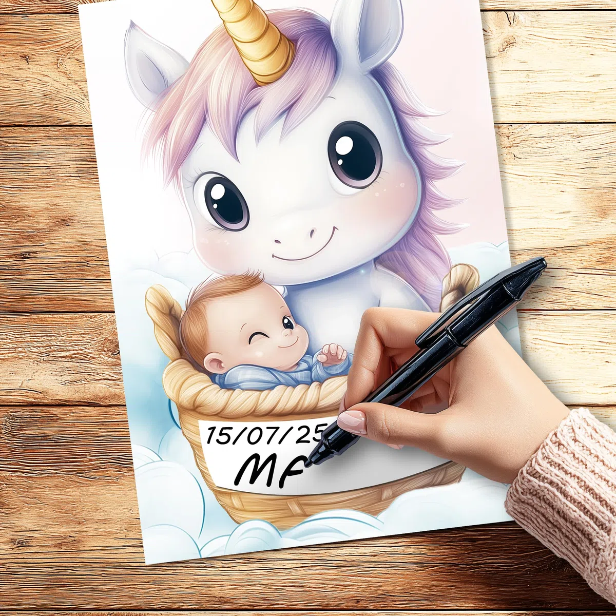 Générique Lot de 6 Affiches Murales Licorne – Posters Déco Chambre Fille | 1 Affiche personnalisable | Thème Licorne | Format A4 | Idée Cadeau Décoration Murale Enfant Bébé