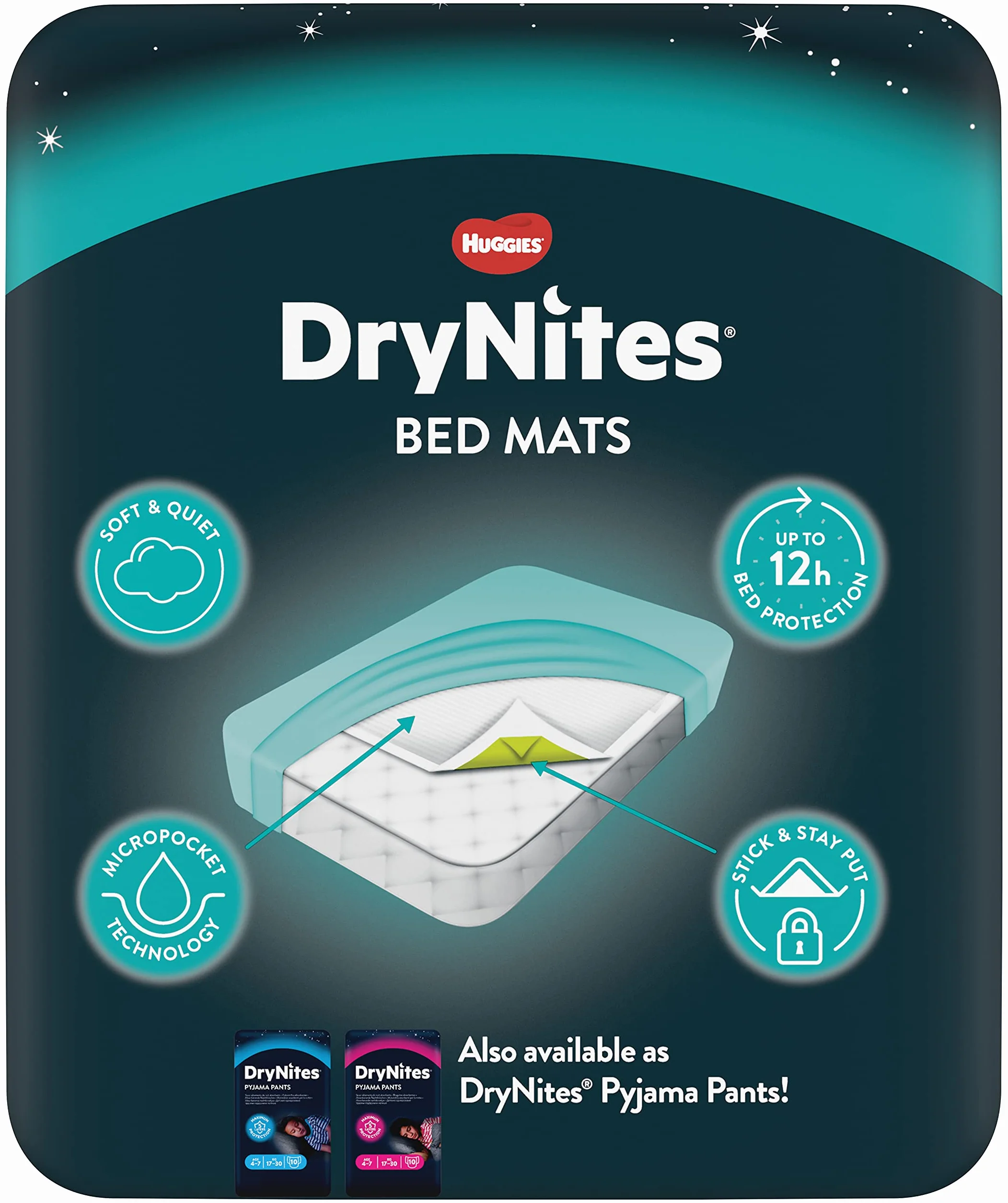 Huggies DryNites Lot de 7 tapis de lit jetables