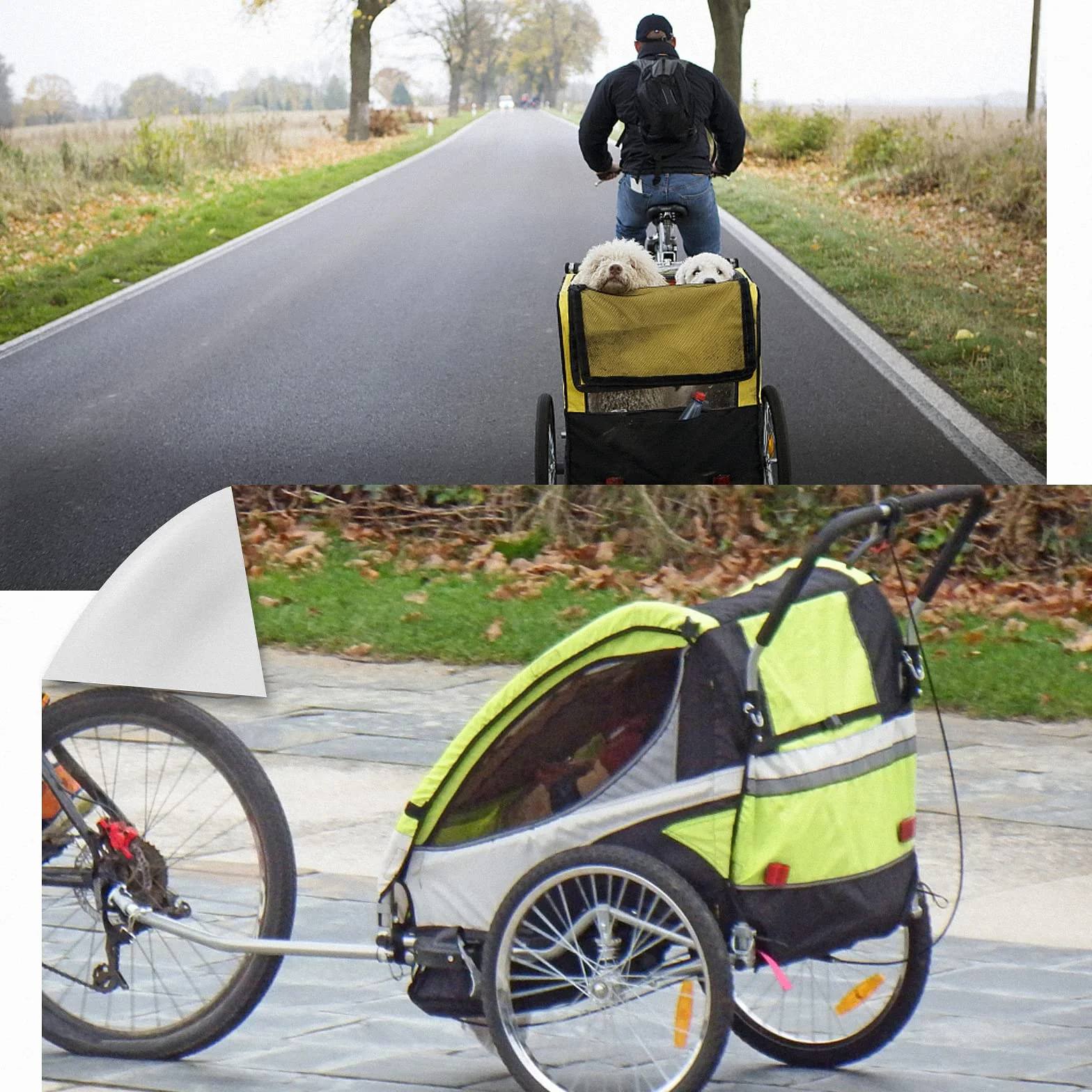 EXLECO Attelage Remorque Vélo Double Protection, 11mm Universel Coupleur D'attelage pour Remorque de Vélo, Connecteur d'Attelage de Remorque de Vélo pour Enfants et Chiens