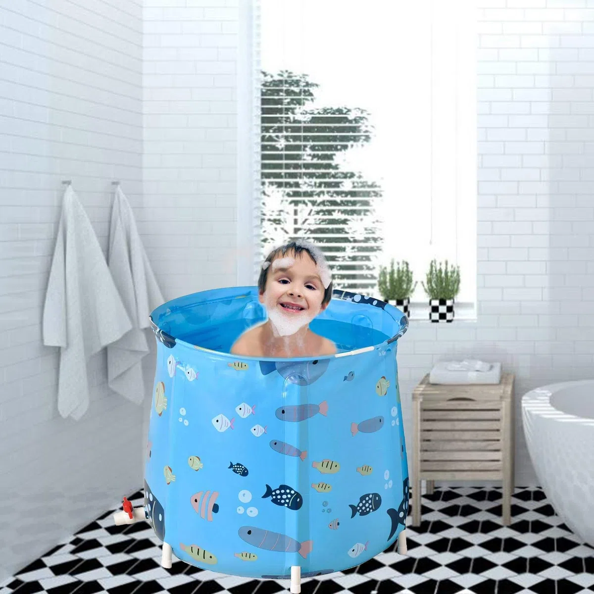 Baignoire Pliante Baignoire Barrel Seau Baignoire Baignoire pour Enfants Baignoire Pliante monocouche | | 55x58 cm
