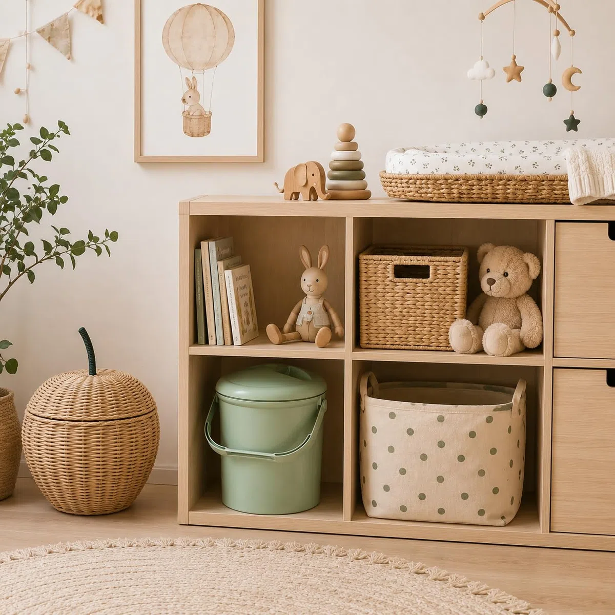 Rotho Babydesign Bella Bambina Poubelle à Couches Vert