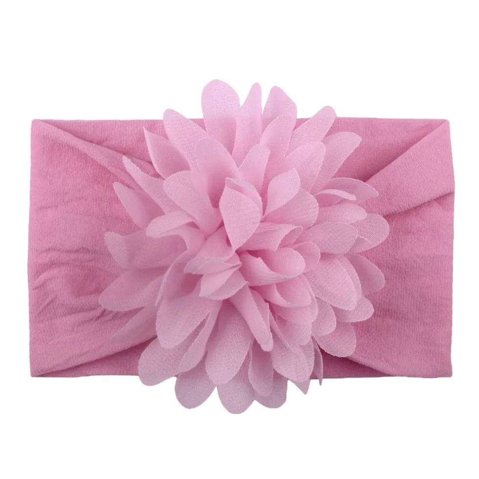 10 pièces bébé filles bandeaux en nylon fleur bandeaux élastique Turban cheveux accessoires pour nourrissons tout-petits nouveau-nés