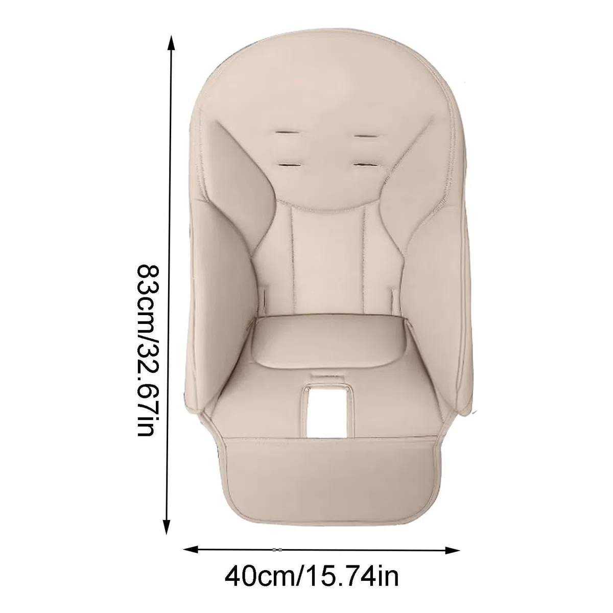 Chaise Haute en Cuir PU pour Bébé, Housse Chaise Haute Confortable et Respirante pour Les Enfants à Manger