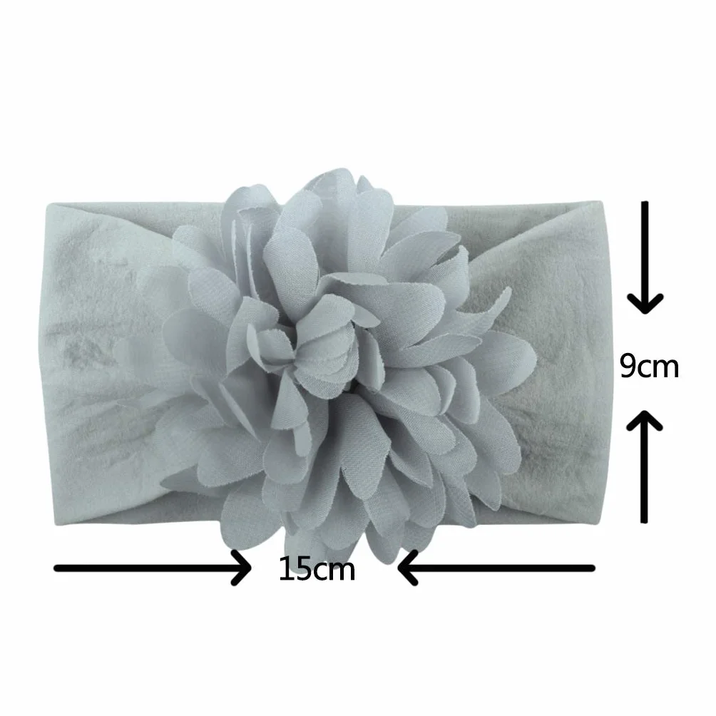 10 pièces bébé filles bandeaux en nylon fleur bandeaux élastique Turban cheveux accessoires pour nourrissons tout-petits nouveau-nés