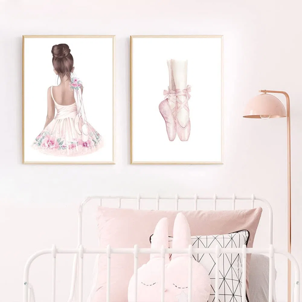 Youihom Lot de 3 Tableau Prenom Personnalisable Toile Affiche Fille Deco Chambre Poster 30x40 Decoration Murale Cadeau pour Bebe Enfant sans Cadre (YHH011-30x40cm)