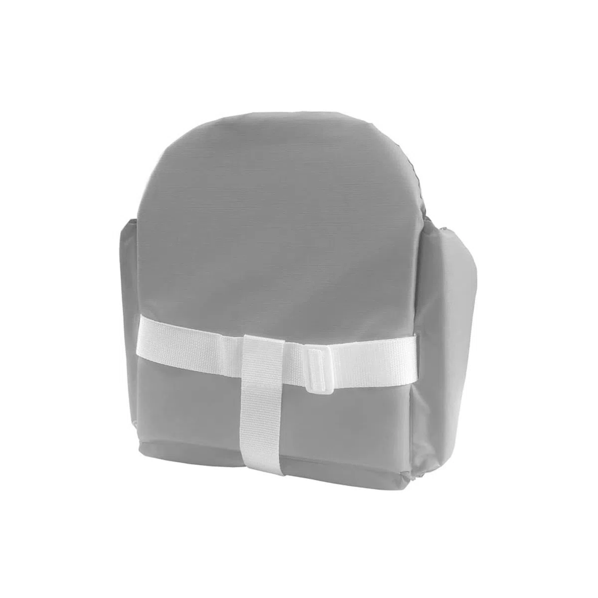 TINÉO - Coussin De Chaise Haute Bébé - PVC - Sangles De Sécurité - Facile à Laver - Fabriqué En France - 27x26x33cm (Gris)
