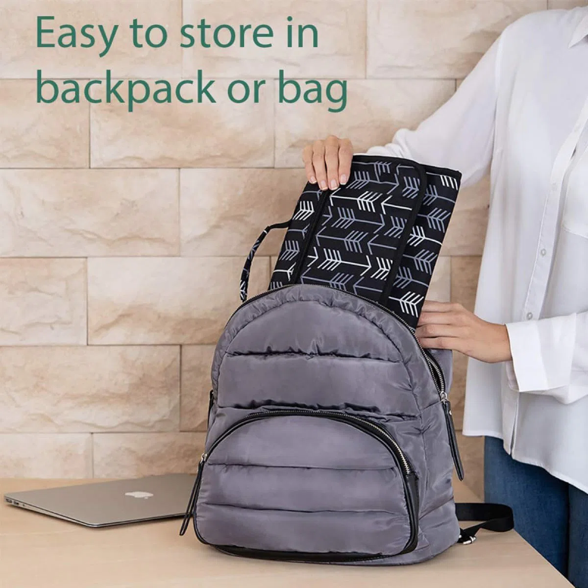 Matelas à Langer Pliable pour Bébé Tapis à Langer Portable avec Pochette de Change Ensemble de Sac a Langer de Voyage Amovible et Etanche,Poches en Tissu Mesh et à Fermeture Éclair.