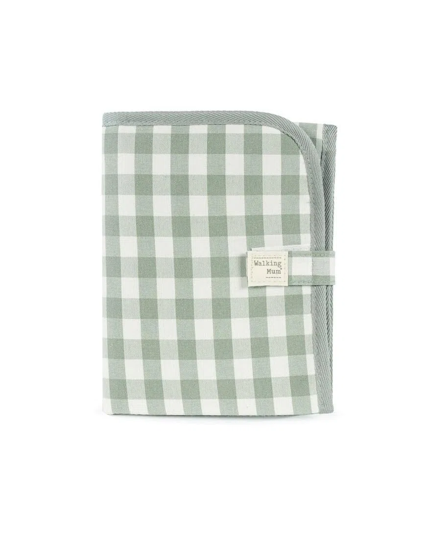 Walking Mum. Matelas à langer Remy. Design portable et pliable. Facile à ranger dans le sac de maternité. Couleur : vert. Dimensions : 18 x 27 x 4 cm.