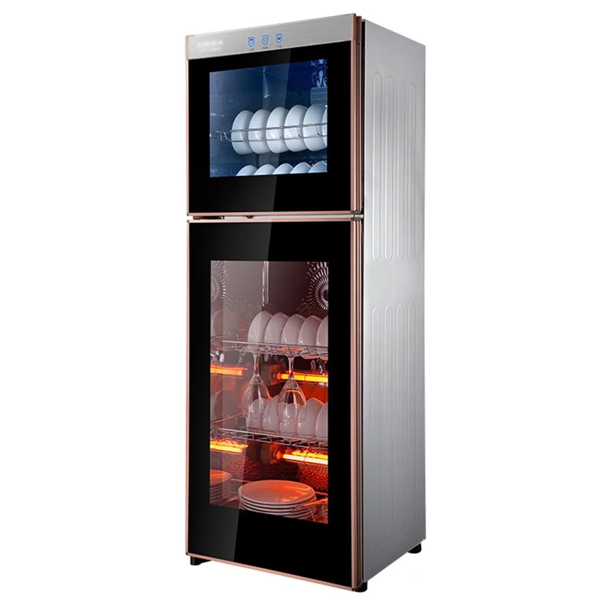 Armoire de stérilisation verticale pour la désinfection de la vaisselle, de la vaisselle et des ustensiles de cuisine – Construction en acier inoxydable