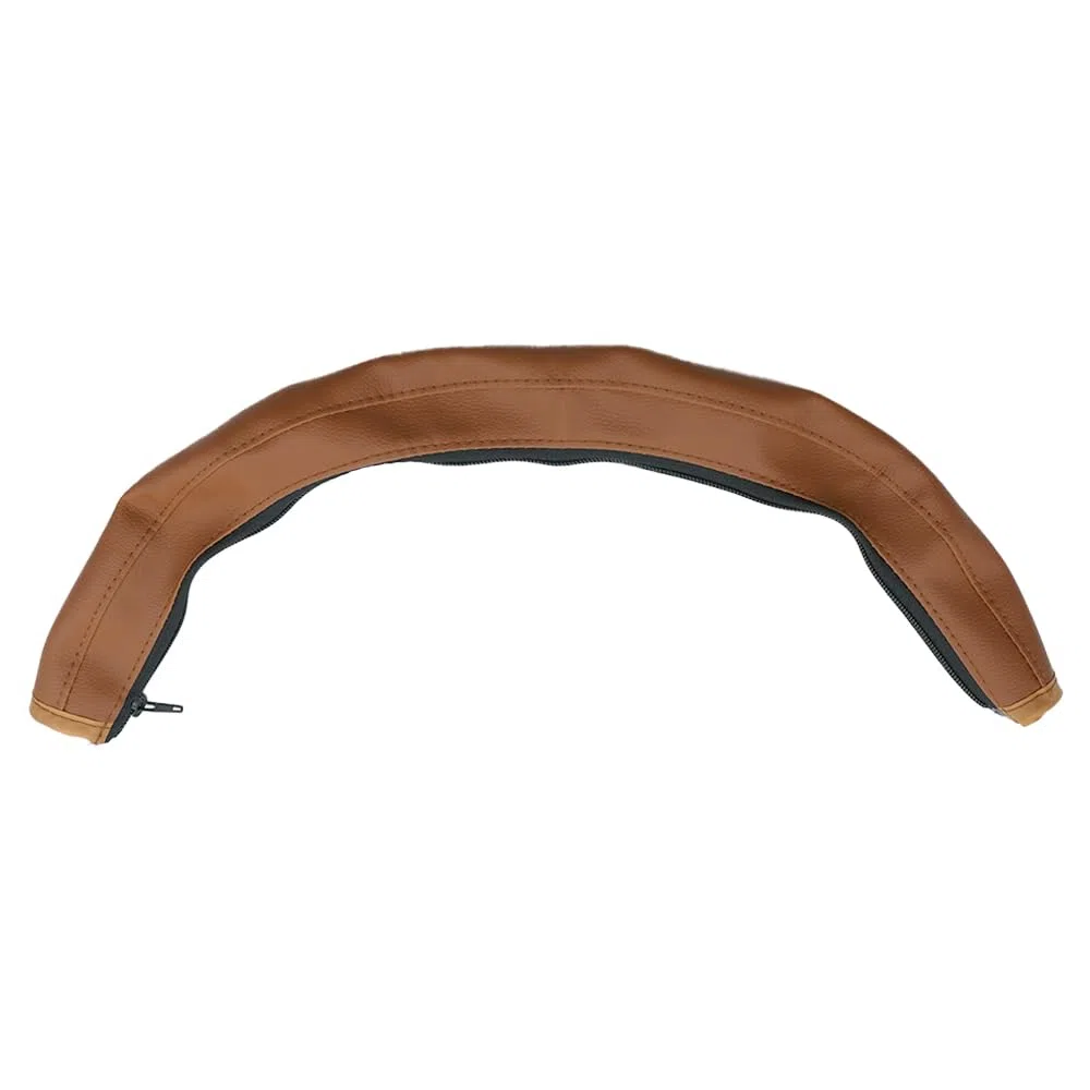 Namvo Accoudoir Poignée de Poussette Housse Universelle Housse Anti-Poussière Housse en Cuir PU Ruban Marron Fermeture Éclair