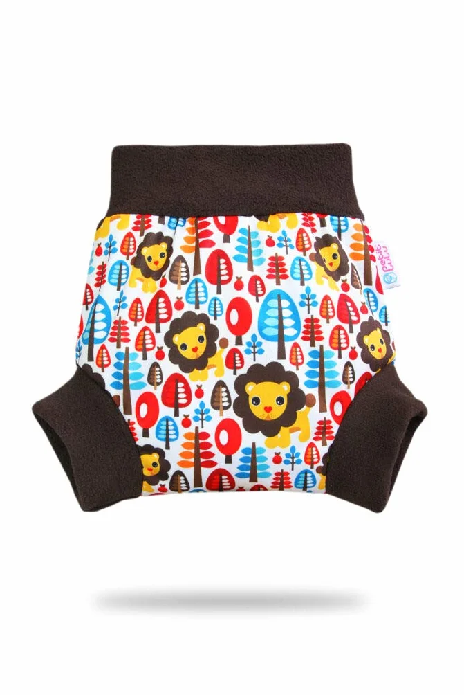 Shorty en PUL Petit Lulu | Culotte de Protection | Pull Up Couche | Couvre-Couche | Taille L | Réutilisable & Lavable | Étanche | Couches Lavables | Fabriqué en Europe (Jungle King)