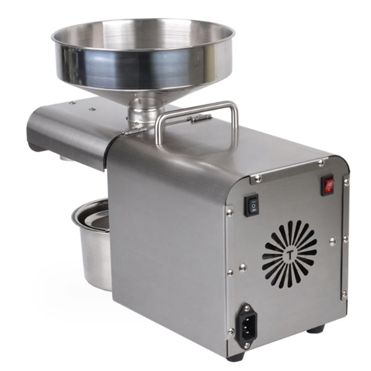 Presse à huile automatique commerciale de 1500 W, expulseur d'huile en acier inoxydable pour presse à froid/chaud, extracteur d'huile de qualité alimentaire (220 V)