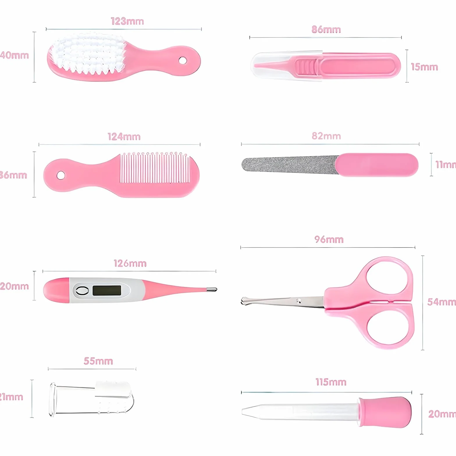 Trousse de Soin Bébé Naissance 13 en 1 – Kit Complet pour Nouveau-Né Fille Garçon (rose)