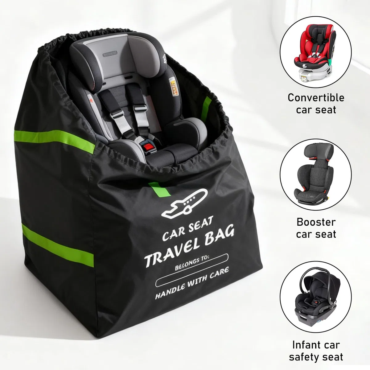 Sac de transport pour poussette - 86 x 46 x 46 cm - Gate Check - Sac de voyage - Sac de poussette en avion - Housse de protection pour poussette - Sac de protection pour poussette