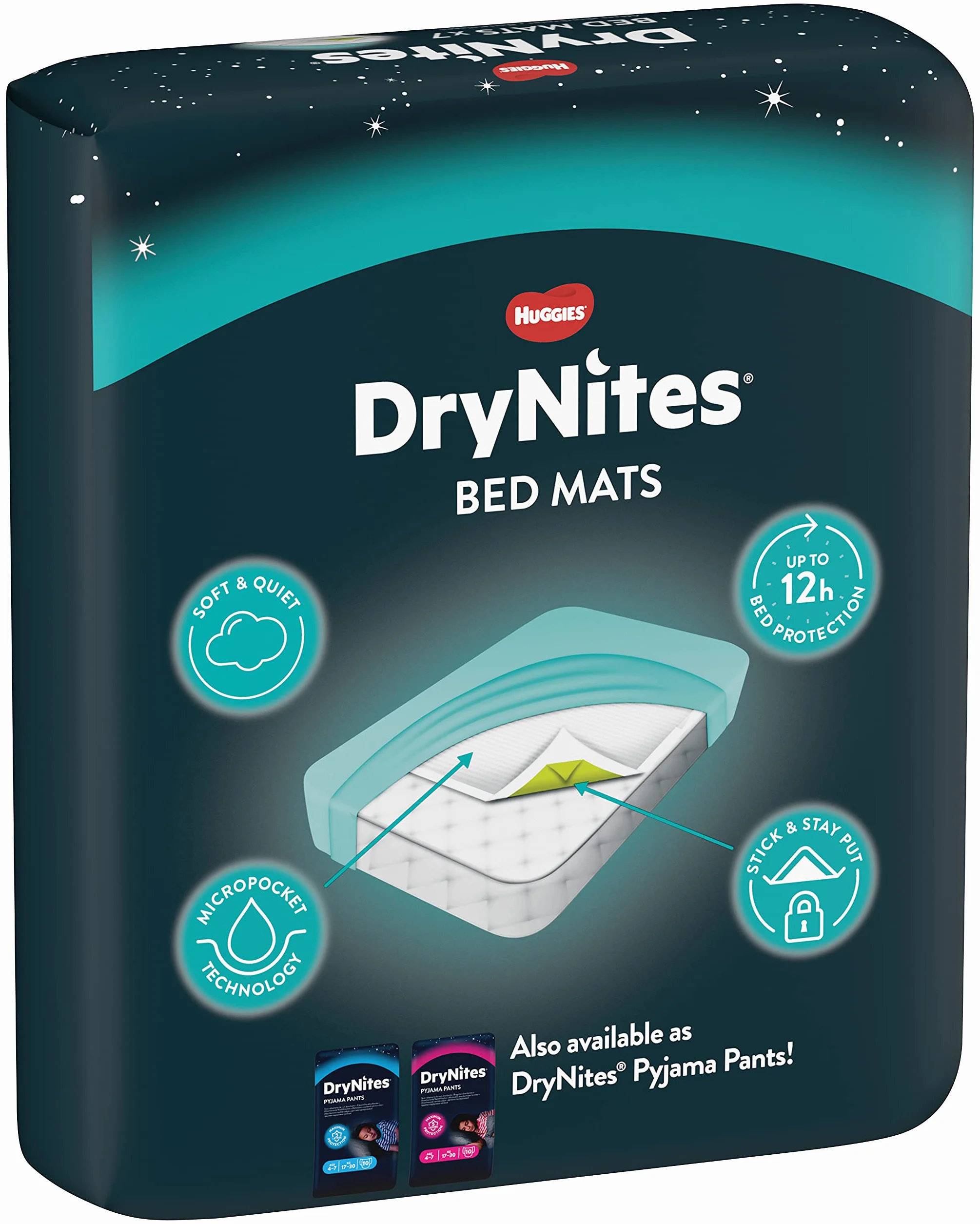Huggies DryNites Lot de 7 tapis de lit jetables