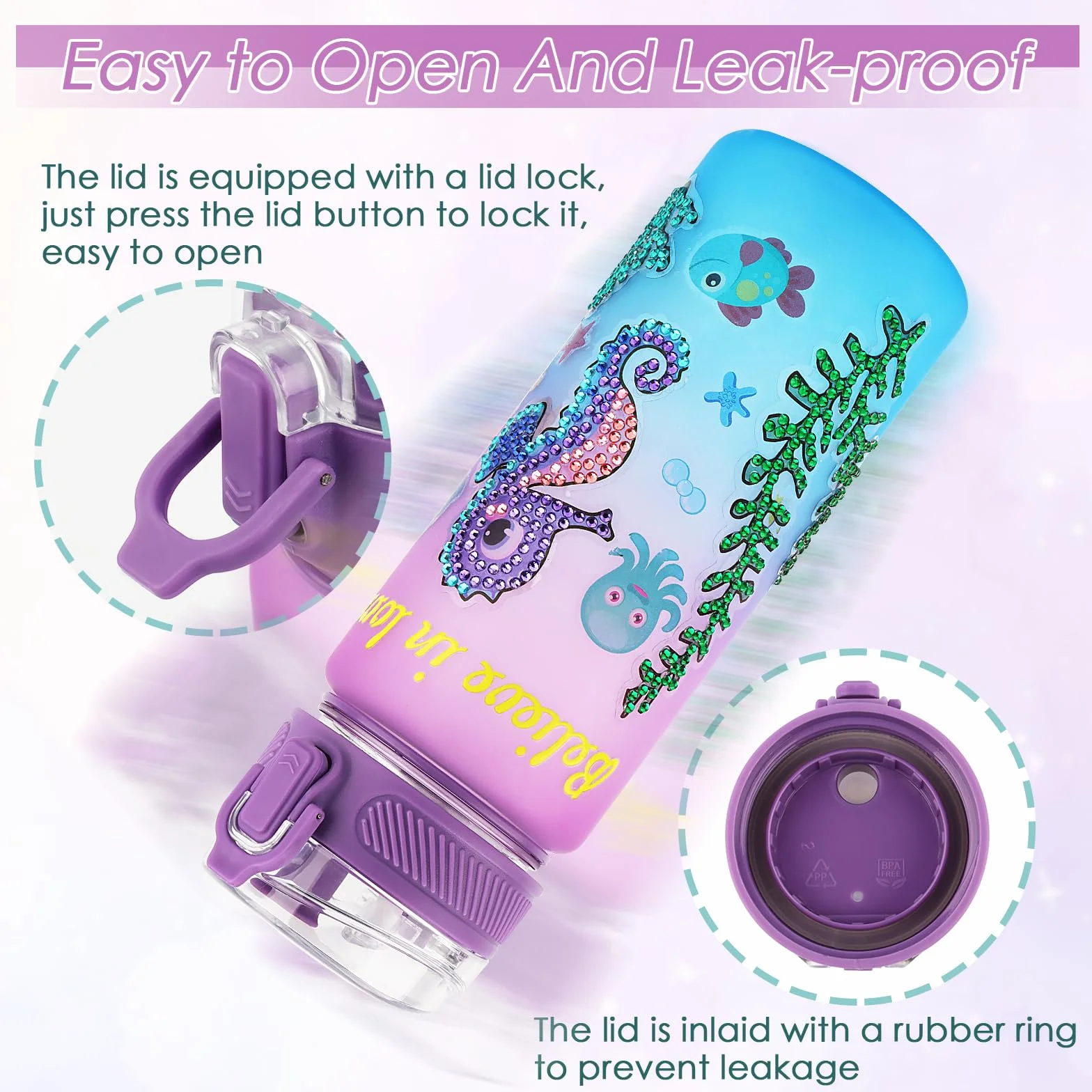 TNEDFOD Bouteille d'Eau Arts et Kits, Kit Décoration de Bouteille d'Eau pour Enfants 5-10 Ans