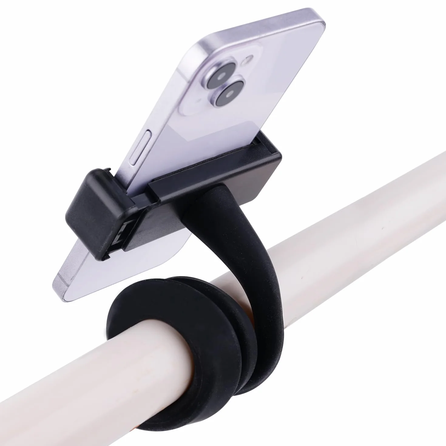 Support Téléphone pour Poussette, Flexible Support pour Téléphone Portable avec Poignée de Bras Antidérapante Alliage Souple GoPro Pince Téléphone pour Poussette Bureau Guidon