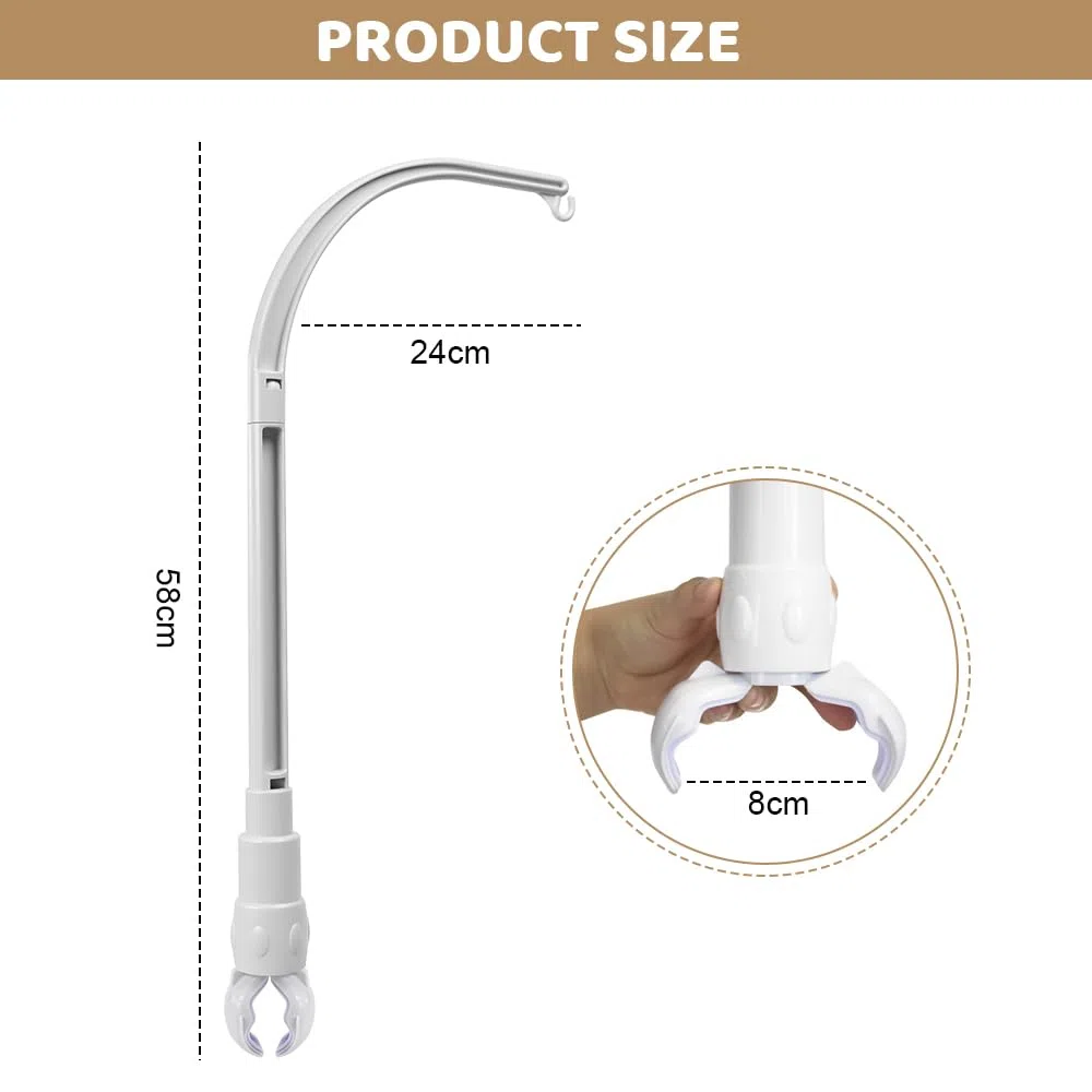 Support Mobile pour Lit Bébé | La Partie Griffe Peut être Ajustée en Largeur | Amovible et Inclinable | Adapté aux Lits d'enfants, Suspension Carillons éoliens Jouet pour Nouveau-né 0-12 Mois