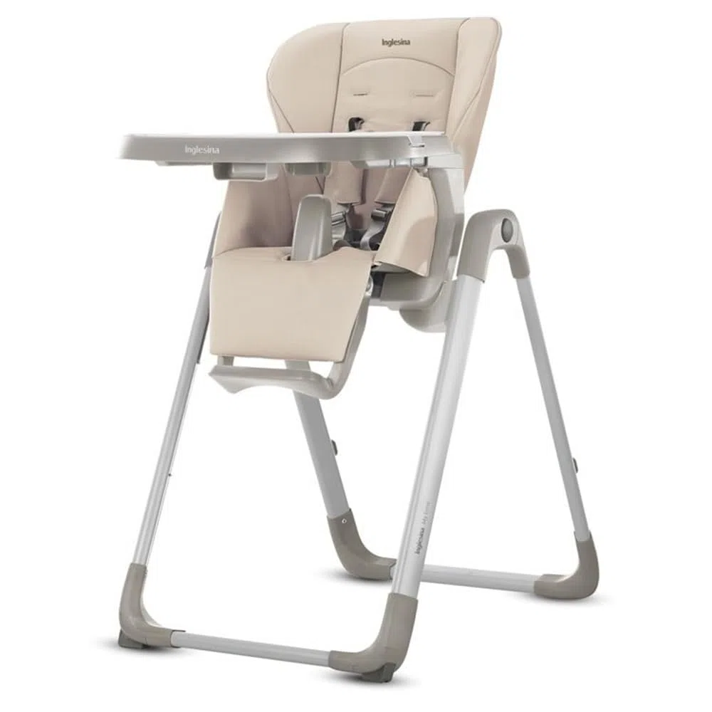 Inglesina My Time Chaise Haute, Butter, Inclinable de la Naissance à 36 Mois, Pliable, Design Moderne, Confort et Hygiène Maximaux