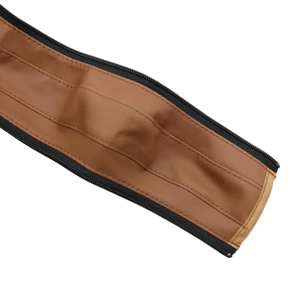 Namvo Accoudoir Poignée de Poussette Housse Universelle Housse Anti-Poussière Housse en Cuir PU Ruban Marron Fermeture Éclair
