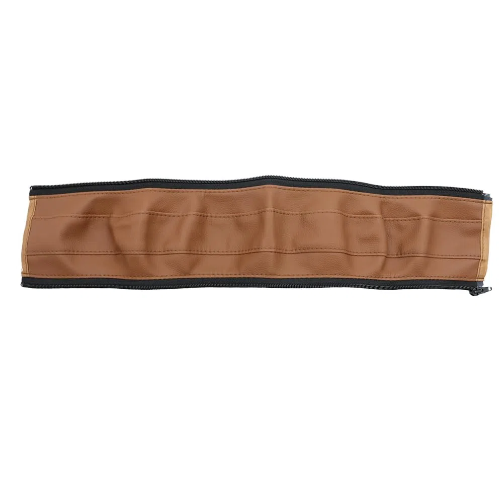 Namvo Accoudoir Poignée de Poussette Housse Universelle Housse Anti-Poussière Housse en Cuir PU Ruban Marron Fermeture Éclair